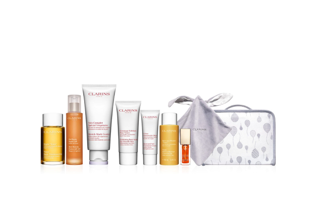 CLARINS 美麗媽媽護理套裝 HK$1,380 按此了解各位準爸爸亦可以趁今個母親節慰勞正懷著新生命的太太。愛美的準媽媽充滿喜悅和期待的心情同時都會擔心妊娠紋出現,要做個靚媽當然要由「陀B」開始!